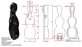 Hard Cello Case Dimensions 
